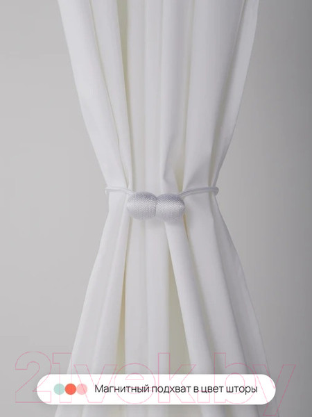Изображение товара Шторка-занавеска для ванны Home One Linen 180x200 / 412877 (белый)