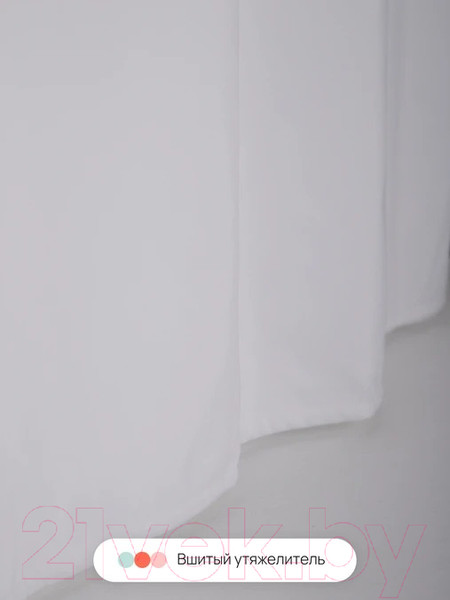 Изображение товара Шторка-занавеска для ванны Home One Linen 180x200 / 412877 (белый)