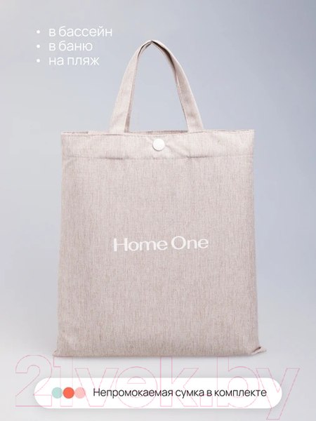 Изображение товара Шторка-занавеска для ванны Home One Linen 180x200 / 412879 (капучино)