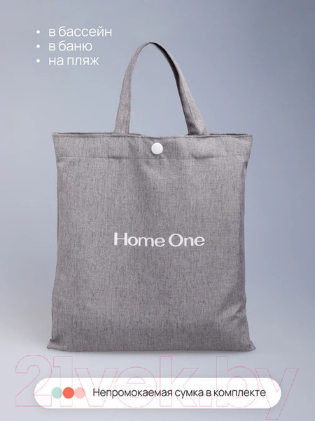 Изображение товара Шторка-занавеска для ванны Home One Linen 180x200 / 412876 (серый)