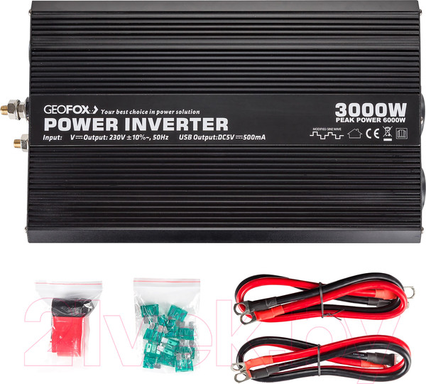 Изображение товара Автомобильный инвертор Geofox M 3000W/24v-2p