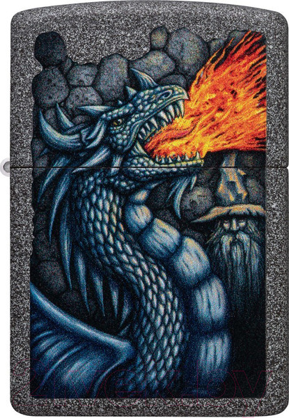 Изображение товара Зажигалка Zippo Fiery Dragon / 49776 (серый)