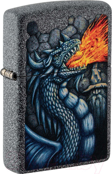 Изображение товара Зажигалка Zippo Fiery Dragon / 49776 (серый)