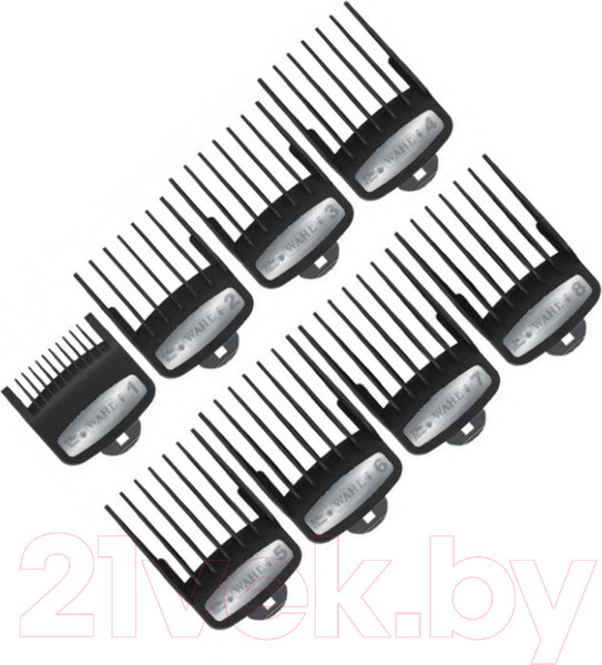 Изображение товара Набор насадок к машинке для стрижки волос Wahl 3171-500 (8шт, черный)