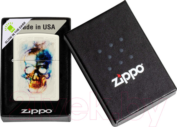 Изображение товара Зажигалка Zippo Skull Design / 48563 (белый)