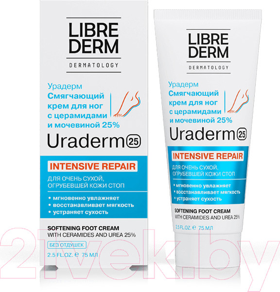 Изображение товара Крем для ног Librederm Uramax Смягчающий с церамидами и мочевиной 25% (75мл)