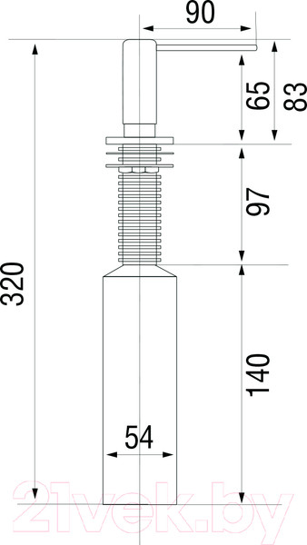 Изображение товара Дозатор встраиваемый в мойку Longran LD0006 GG