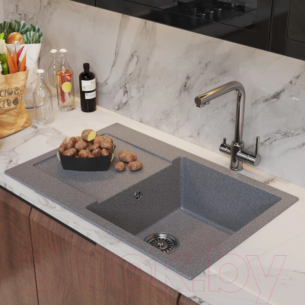 Изображение товара Мойка кухонная Mixline ML-GM31 552190 (темно-серый)