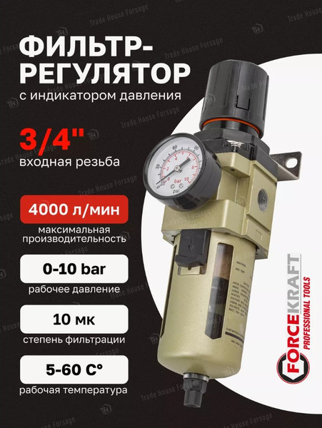 Изображение товара Регулятор давления ForceKraft FK-AW4000-06D (54847)