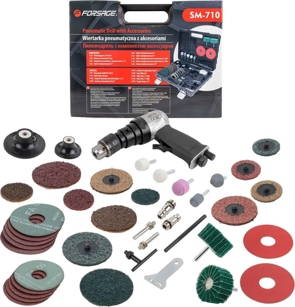 Изображение товара Пневмодрель Forsage F-SM-710 (с аксессуарами)