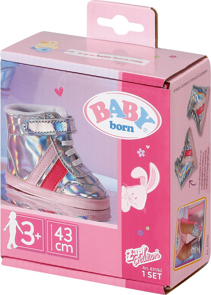 Изображение товара Аксессуар для куклы Baby Born Серебряные кеды / 41290