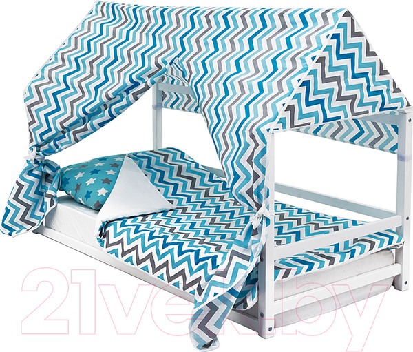 Изображение товара Каркас кровати детской Бельмарко Svogen домик Монтессори / 700 (белый)