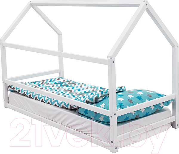 Изображение товара Каркас кровати детской Бельмарко Svogen домик Монтессори / 700 (белый)