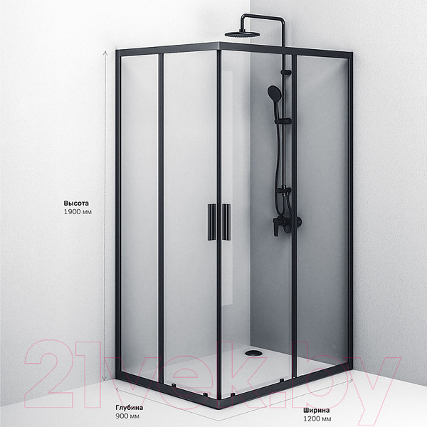 Изображение товара Душевой уголок AM.PM Gem S W93G-404-120290-BT