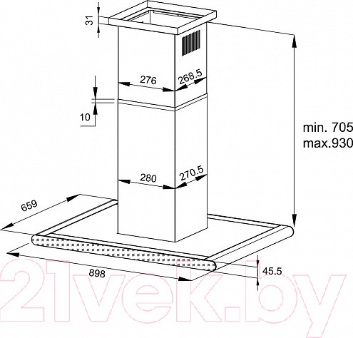 Изображение товара Вытяжка Т-образная Korting KHA 99360 XGN