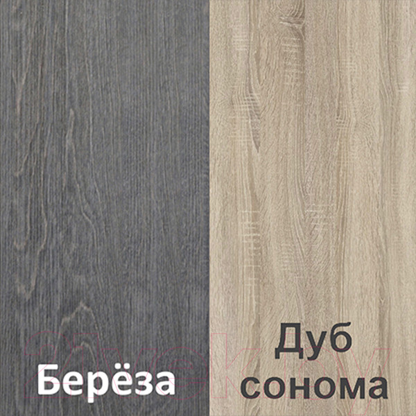 Изображение товара Комод Кортекс-мебель Бари 160 8ш (береза/береза/дуб сонома)