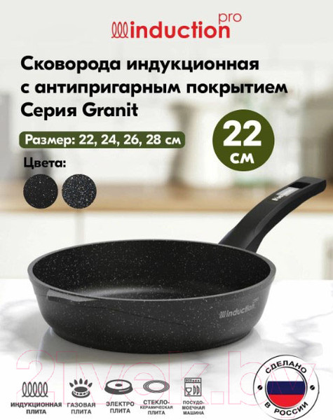 Изображение товара Сковорода Мечта Гранит Induction Pro M022802И (черный)