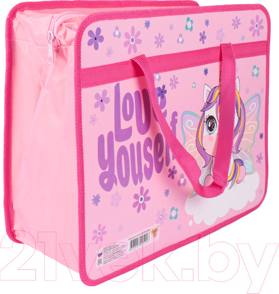 Изображение товара Папка-портфель Пчелка Маленький единорог / ПМ-А4-251