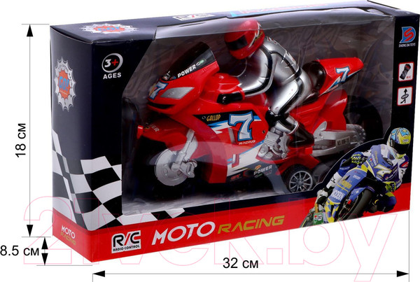 Изображение товара Радиоуправляемая игрушка Sima-Land Спортбайк / 7615603 (красный)