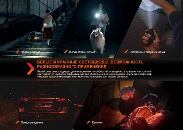 Изображение товара Фонарь Fenix Light E03R EDC V2.0 / E03RV20BL (синий)