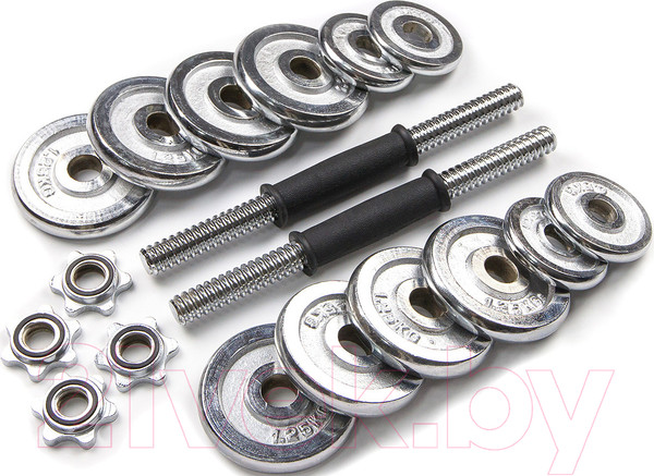 Изображение товара Набор гантелей разборных Ametist Хромированных (15кг, в чемодане)