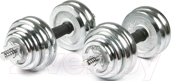 Изображение товара Набор гантелей разборных AMETIST Хромированных (30кг, в чемодане)