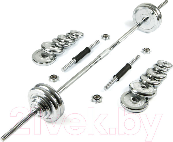 Изображение товара Набор гантелей разборных Ametist И штанга хромированных (50кг, в чемодане)