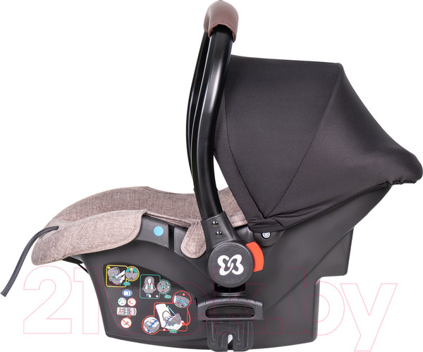 Изображение товара Детская универсальная коляска Farfello Molly Trio 3 в 1 (Beige)