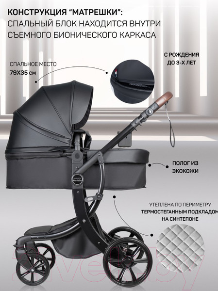 Изображение товара Детская универсальная коляска Aimile Pro (черный)