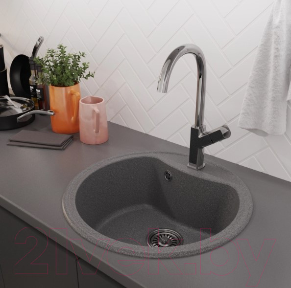 Изображение товара Мойка кухонная Mixline ML-GM09 551798 (темно-серый)