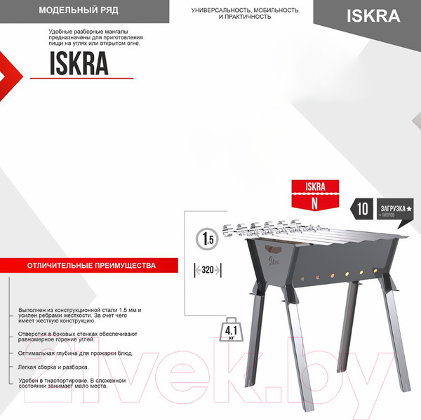Изображение товара Мангал Термокрафт Iskra N / TIS-N