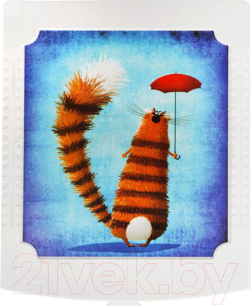 Изображение товара Комод пластиковый Росспласт Декор Кот 4 яруса (белый)