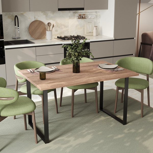 Изображение товара Обеденный стол Soma Tako 120x66 (дуб сонома/черный)