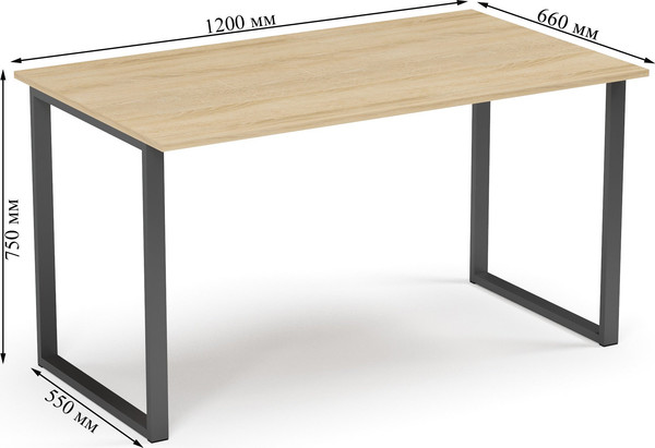 Изображение товара Письменный стол Soma Bliss 120x66 (дуб сонома/черный)