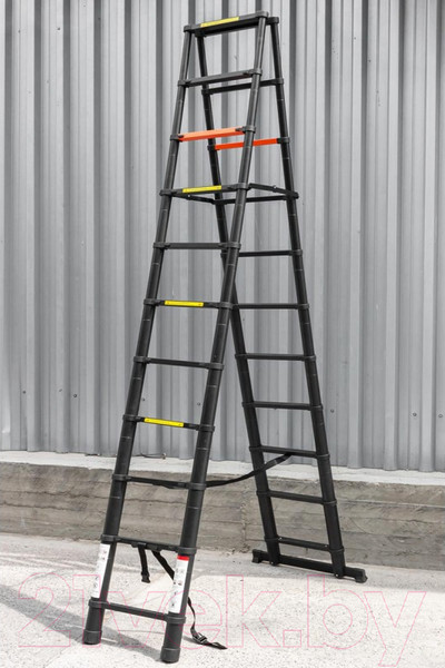 Изображение товара Телескопическая лестница RockForce RF-UP320-2(56440)