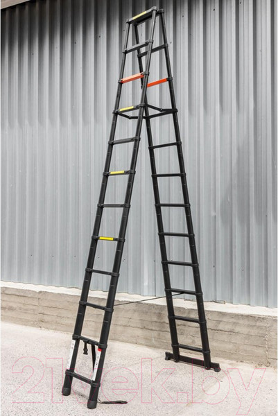 Изображение товара Телескопическая лестница RockForce RF-UP350-2(56441)
