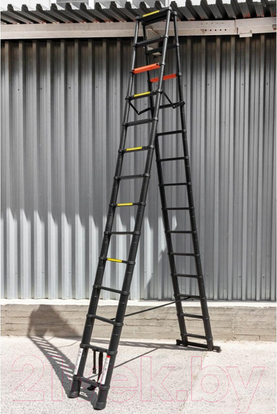 Изображение товара Телескопическая лестница RockForce RF-UP410-2