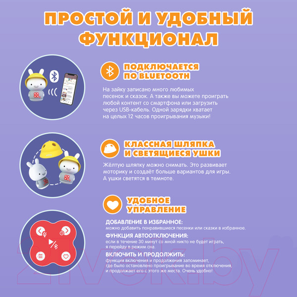 Изображение товара Интерактивная игрушка Alilo Зайка-Кроха G9 / 60067 (серый)