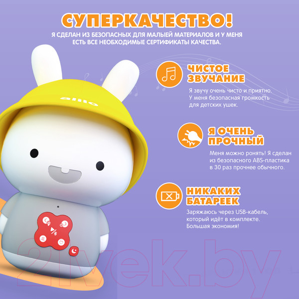 Изображение товара Интерактивная игрушка Alilo Зайка-Кроха G9 / 60067 (серый)