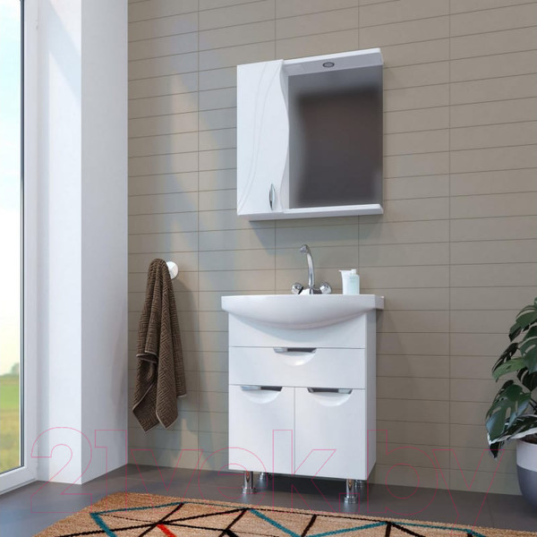 Изображение товара Шкаф для ванной Mixline Лима 65 L 551707 (с подсветкой)