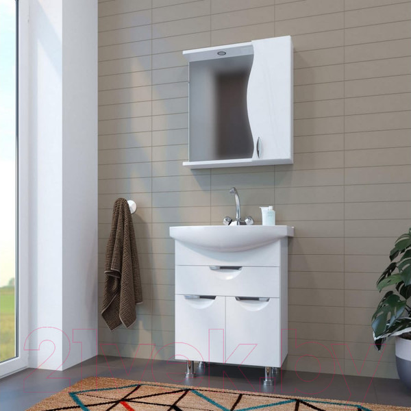 Изображение товара Шкаф для ванной Mixline Лима 65 R 551708 (с подсветкой)