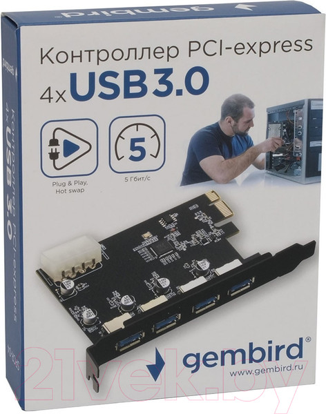 Изображение товара Сетевой адаптер Gembird SPCR-04
