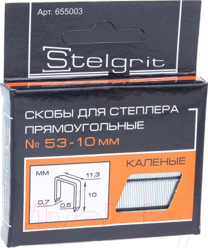 Изображение товара Скобы Stelgrit 655003.21 (10x1000шт)