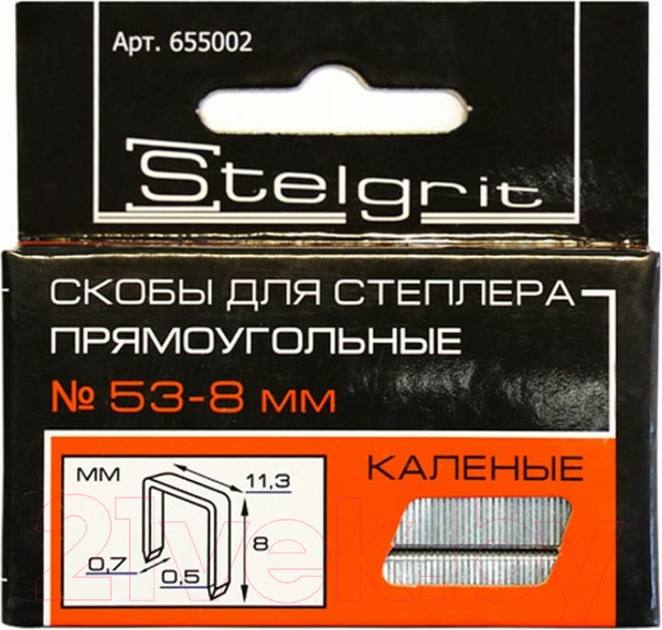 Изображение товара Скобы Stelgrit 655002.21 (10x1000шт)