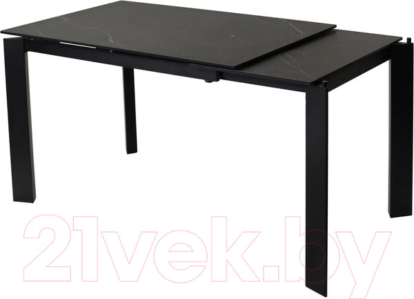 Изображение товара Обеденный стол M-City Corner 120 Matt / 614M03982 (Black Marble Solid Ceramic/Black)
