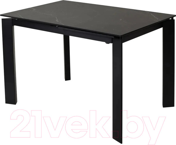 Изображение товара Обеденный стол M-City Corner 120 Matt / 614M03982 (Black Marble Solid Ceramic/Black)