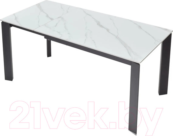 Изображение товара Обеденный стол M-City Corner 120 Matt / DECDF5052TSSTWHTMARBLEBLCK (White Marble Solid Ceramic/Black)