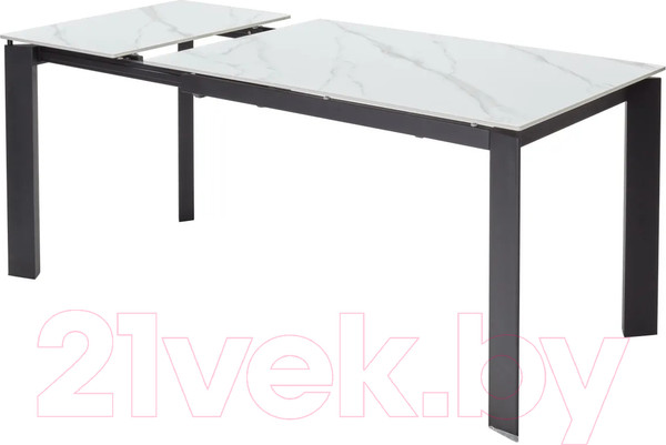 Изображение товара Обеденный стол M-City Corner 120 Matt / DECDF5052TSSTWHTMARBLEBLCK (White Marble Solid Ceramic/Black)