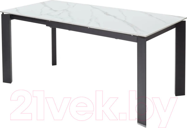 Изображение товара Обеденный стол M-City Corner 120 Matt / DECDF5052TSSTWHTMARBLEBLCK (White Marble Solid Ceramic/Black)
