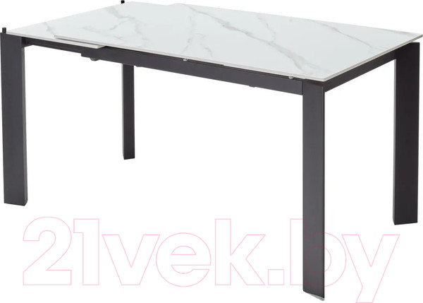 Изображение товара Обеденный стол M-City Corner 120 Matt / DECDF5052TSSTWHTMARBLEBLCK (White Marble Solid Ceramic/Black)